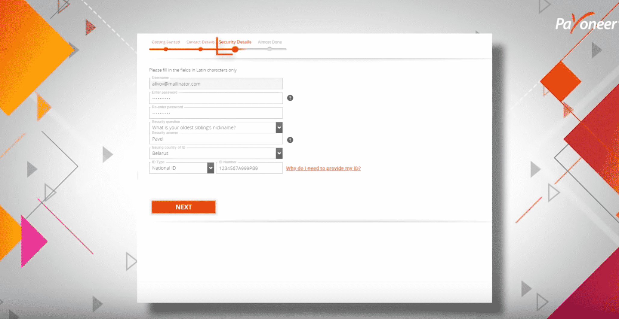 how to regsiter payoneer