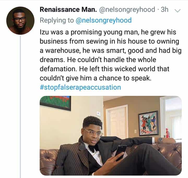 Justice For Izu | A Young Nigerian man Commits suicide after being accused of rape. 5