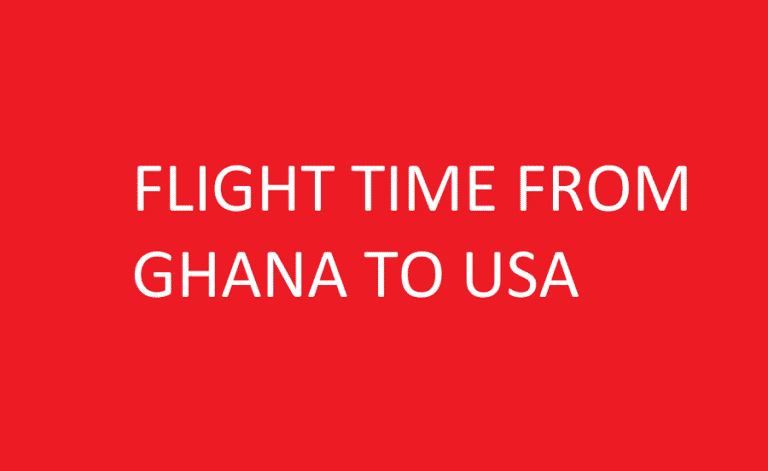 Flight Time from Accra, Ghana to USA