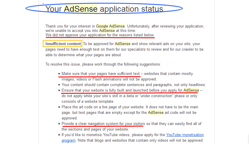 Why Your Google Adsense Application Keeps Getting Rejected
