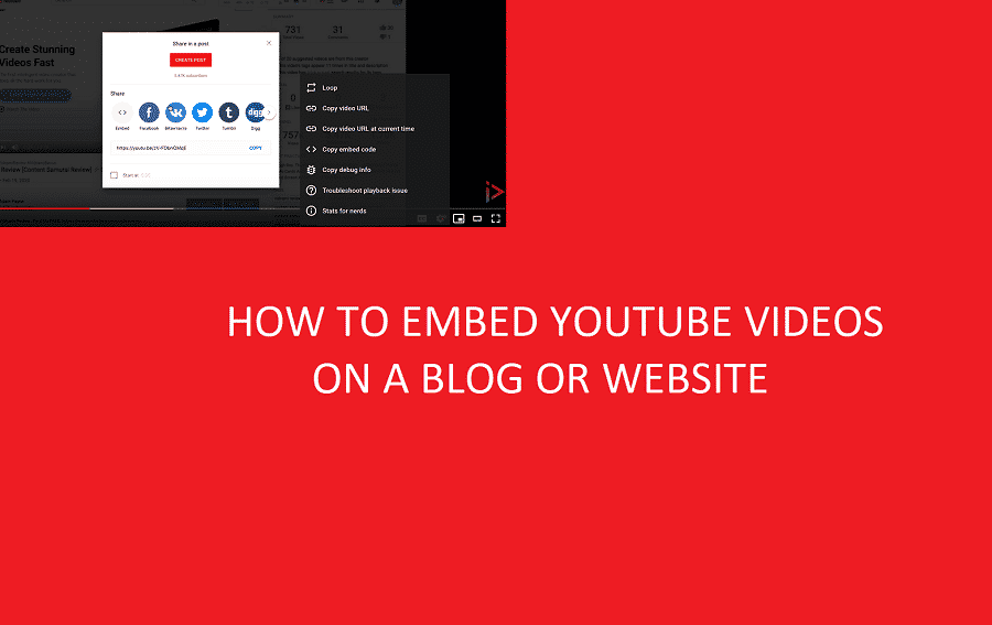 how to embed youtube videos