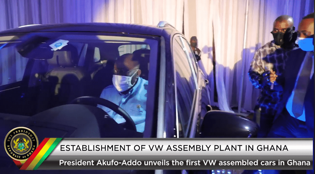 President Nana Akufo-Addo unveils first Ghana assembled Volkswagen car