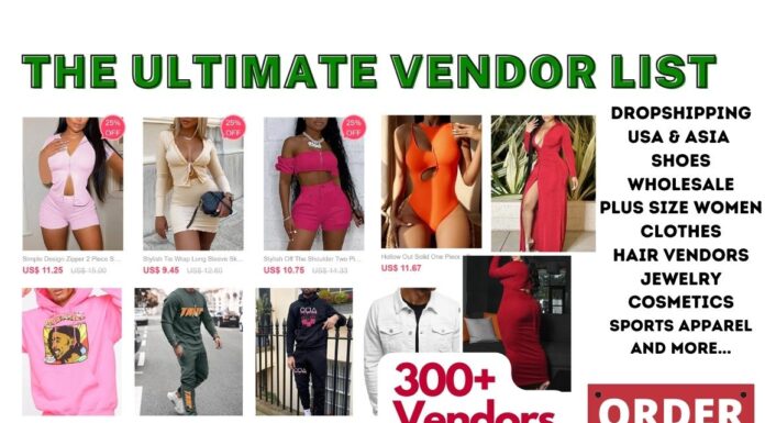 300+ Vendor list for only $50. buy wholesale