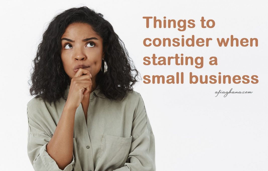 Things to Consider when starting a small business