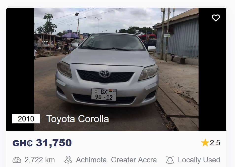 Most Affordable Used Cars in Ghana For Sale 4