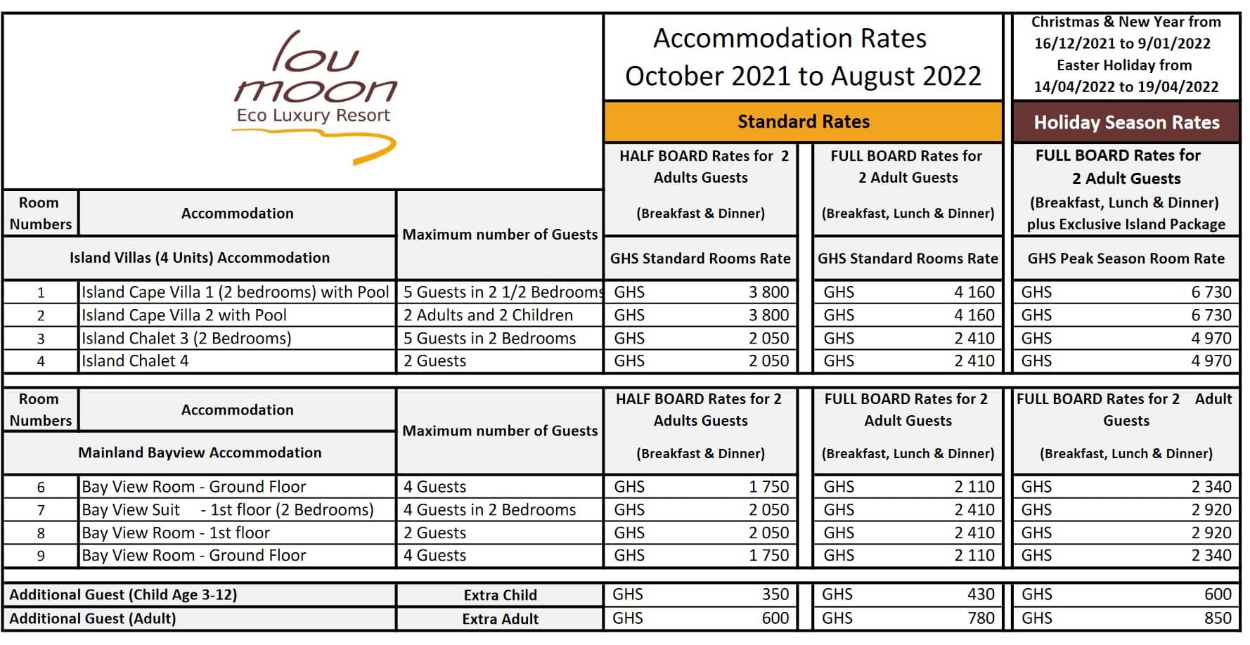 lou moon hotel prices