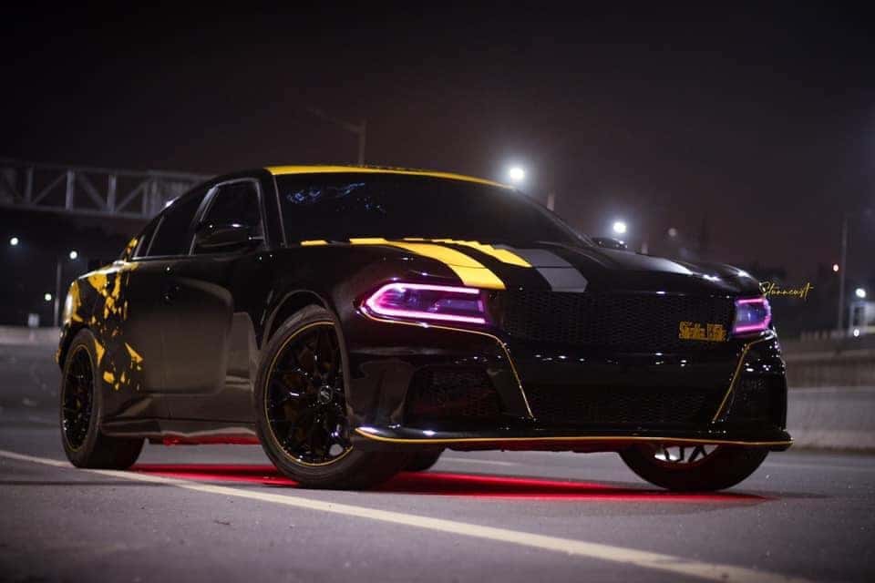Stunning Photos of Shatta Wale's Customized Dodge Charger SRT 3