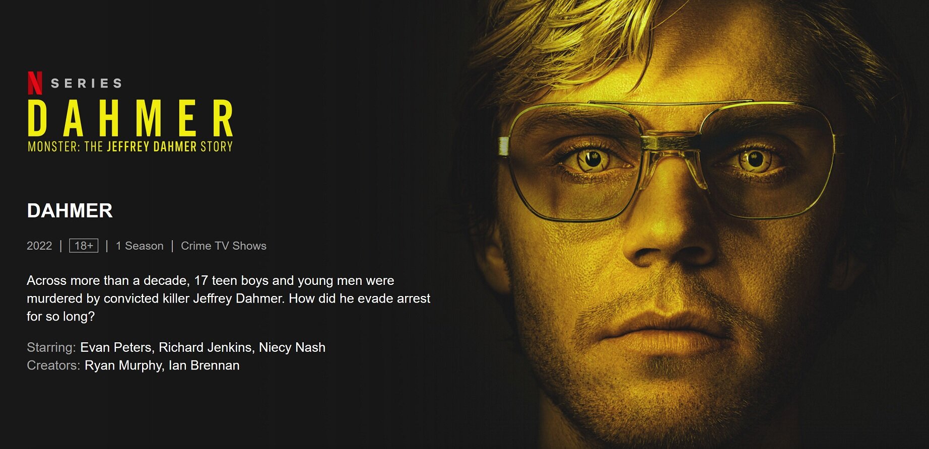 Jeffrey Dahmer Netflix Series - Monster: The Jeffrey Dahmer Story