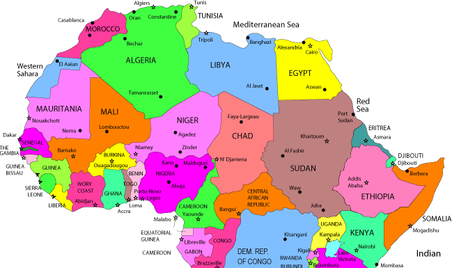 54 Maps Of African Countries - africa map