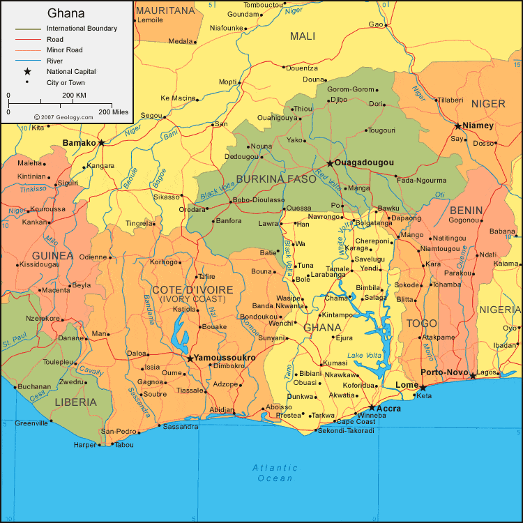 Maps Of Ghana [Includes Maps Of All Cities in Ghana]