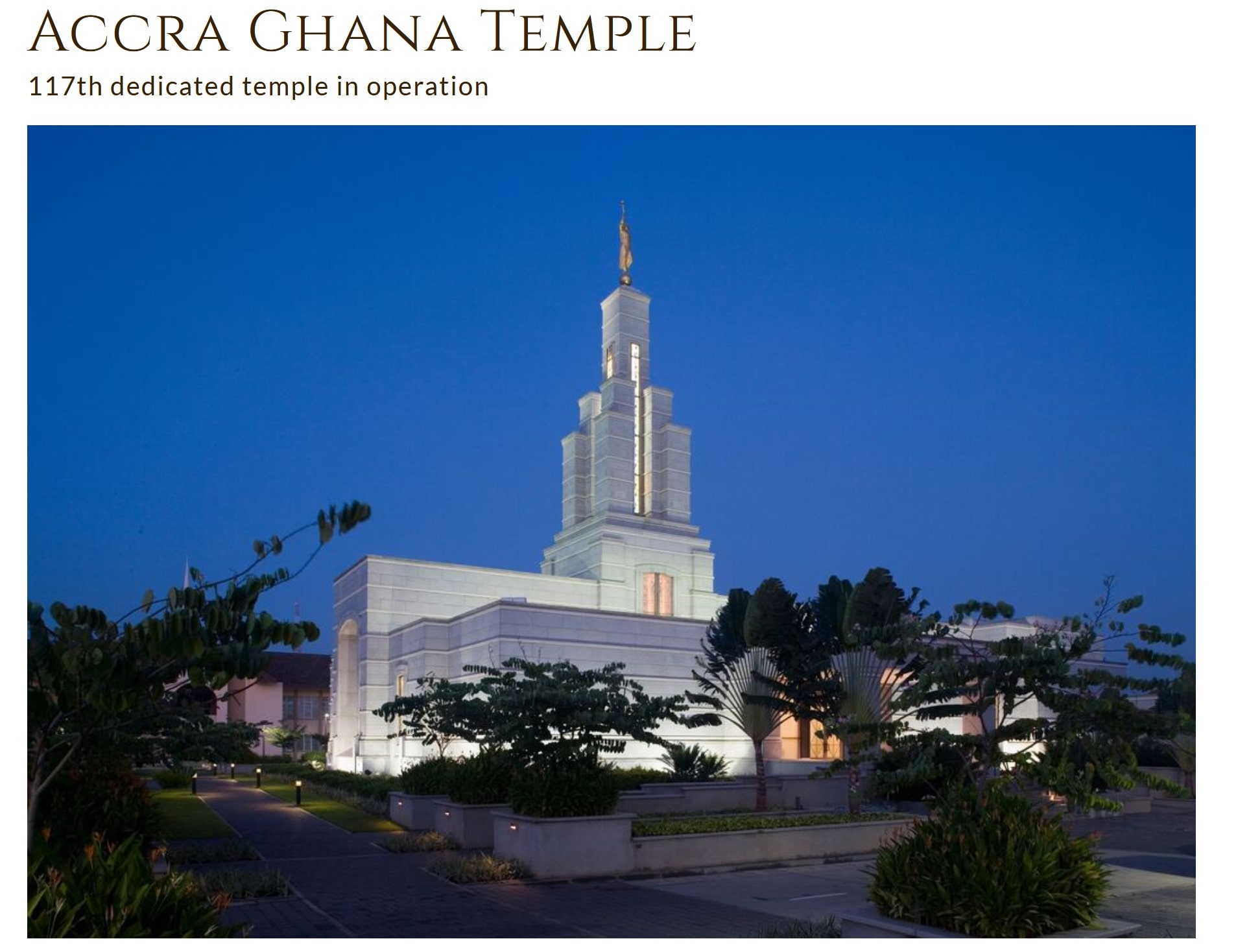 Mormon Temple Accra - Latter Day Saints Church in Ghana 1