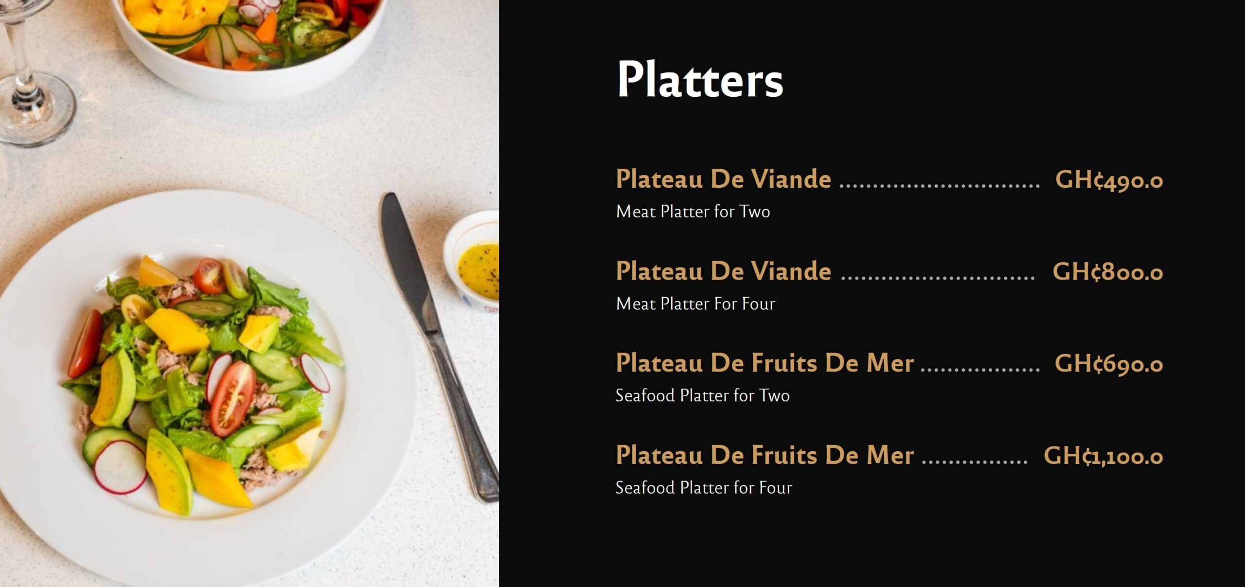 YAYA La Parisienne Menu & Location in Ghana 1