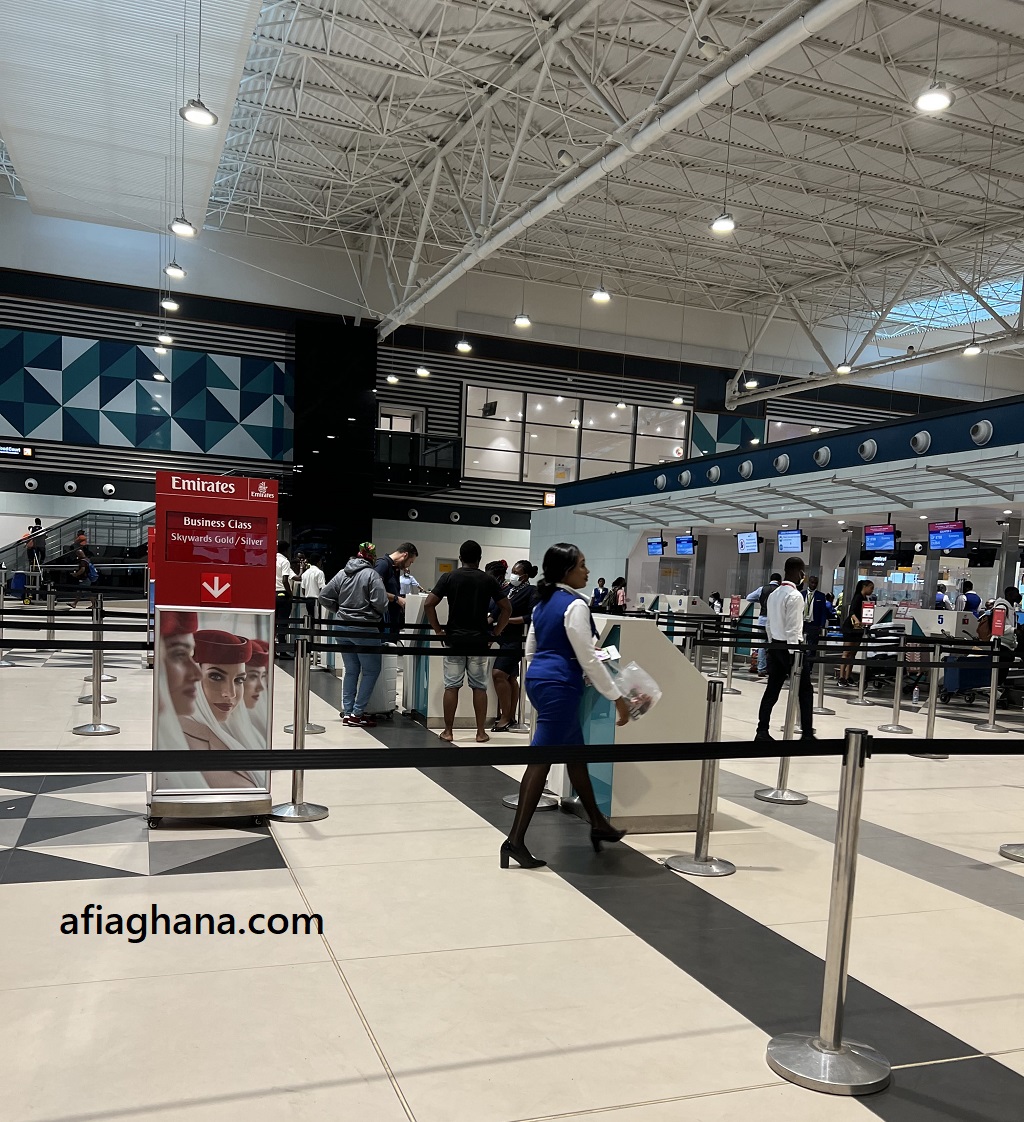 Kotoka international airport Accra.