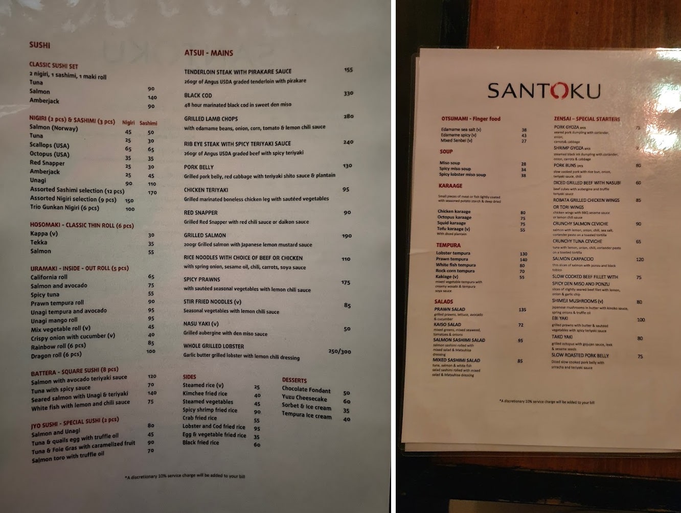 santoku accra menu