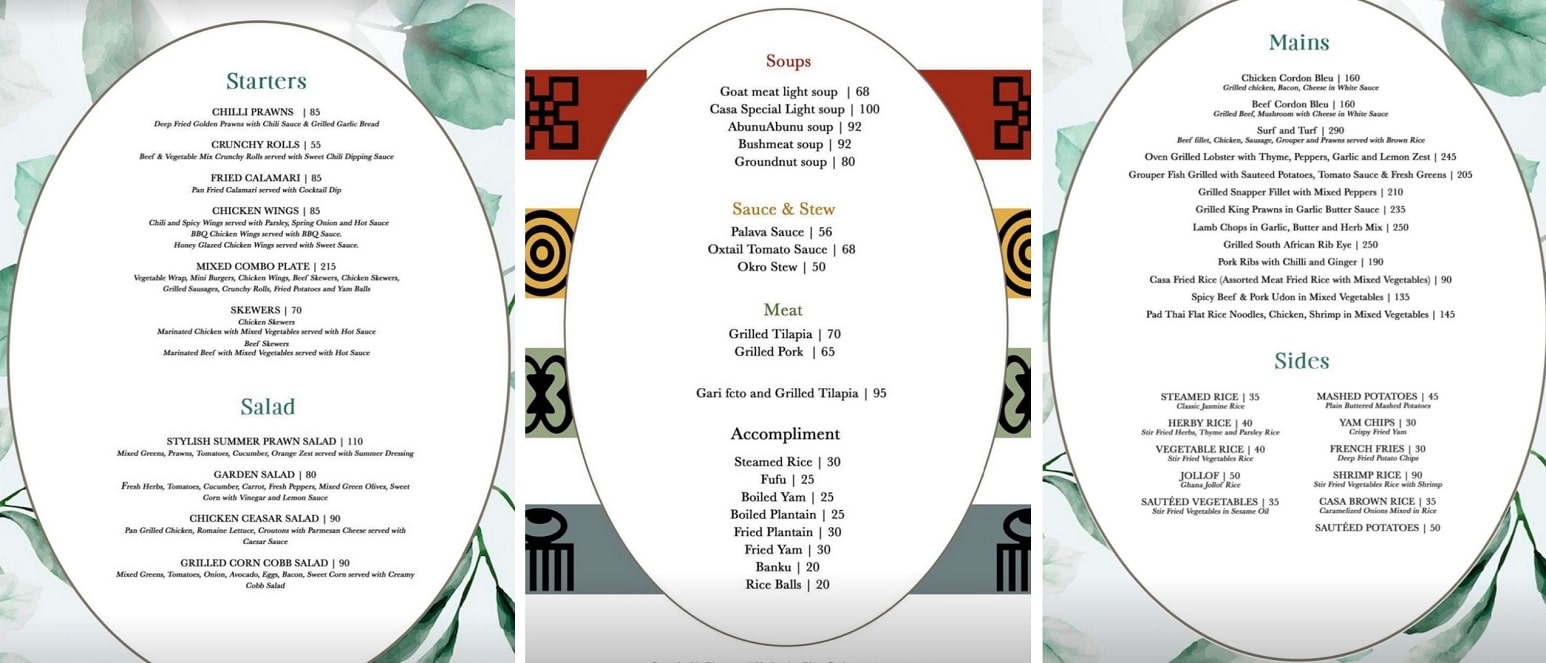 Casa Restaurant Kumasi Menu & Location 4